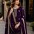 Purple premium georgette embroidered semi stitched salwar suit