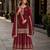 Maroon premium georgette embroidered semi stitched salwar suit