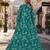 Turquoise fauk gerogette sequence embroidered stitched ethnic suit (free size) UP To 44