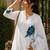 Cream cotton silk printed kurta set
