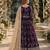 Purple faux georgette jacquard embroidered work semi stitched anarkali suit