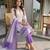 Cream silk blend printed kurta set
