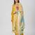Yellow silk blend printed kurta set