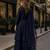 Navy net semi stitched sharara suit with heavy sequince work