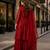 Red net semi stitched sharara suit with heavy sequince work