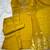 Yellow silk blend embroidered kurta set