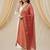 White silk blend embroidered kurta set