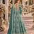 Light blue heavy emroidered faux georgette semi stitched anarkali suit with salwar
