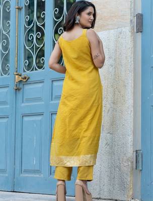 Women Ethnic Motifs Embroidered Regular Kurta with Trousers & With Dupatta 4