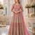 Light purple embroidered net semi stitched anarkali suit