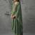 Green silk blend embroidered kurta set