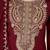 Maroon silk blend embroidered kurta set