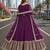 Purple embroidered net semi stitched anarkali suit