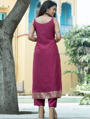 Women Ethnic Motifs Embroidered Regular Kurta with Trousers & With Dupatta 4