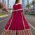 Pink embroidered net semi stitched anarkali suit