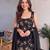 Black faux georgette embroidered kurta set