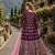 Purple embroidered art silk semi stitched anarkali suit