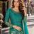 Teal embroidered tapeta silk semi stitched salwar suit