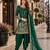 Dark green embroidered tapeta silk semi stitched salwar suit