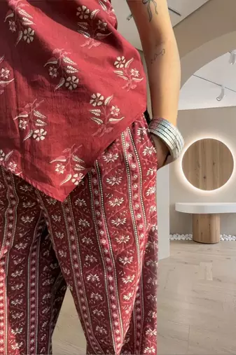 Women Floral Printed Regular Top with Palazzos