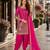 Pink embroidered tapeta silk semi stitched salwar suit