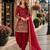 Red embroidered tapeta silk semi stitched salwar suit