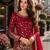 Red embroidered tapeta silk semi stitched salwar suit