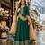 Green embroidered tapeta silk semi stitched anarkali suit