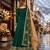 Green embroidered tapeta silk semi stitched anarkali suit