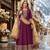 Purple embroidered tapeta silk semi stitched anarkali suit