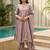 Lavender silk blend embroidered kurta set