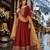 Maroon embroidered tapeta silk semi stitched anarkali suit