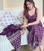 Women Ethnic Motifs Printed Regular Kurta with Palazzos & With Dupatta