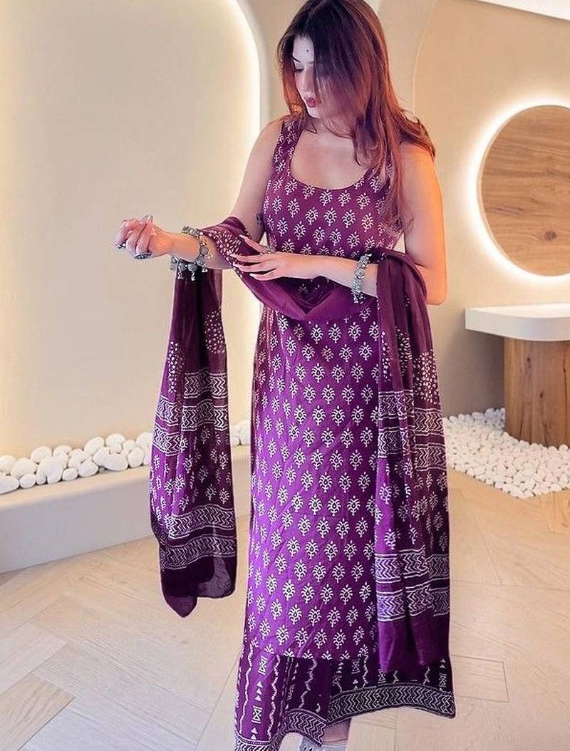 Women Ethnic Motifs Printed Regular Kurta with Palazzos & With Dupatta