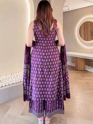 Women Ethnic Motifs Printed Regular Kurta with Palazzos & With Dupatta 3