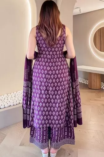 Women Ethnic Motifs Printed Regular Kurta with Palazzos & With Dupatta