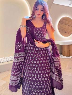 Women Ethnic Motifs Printed Regular Kurta with Palazzos & With Dupatta 4
