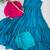 Teal-green georgette lace kurta set