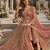 Orange embroidered net semi stitched anarkali suit
