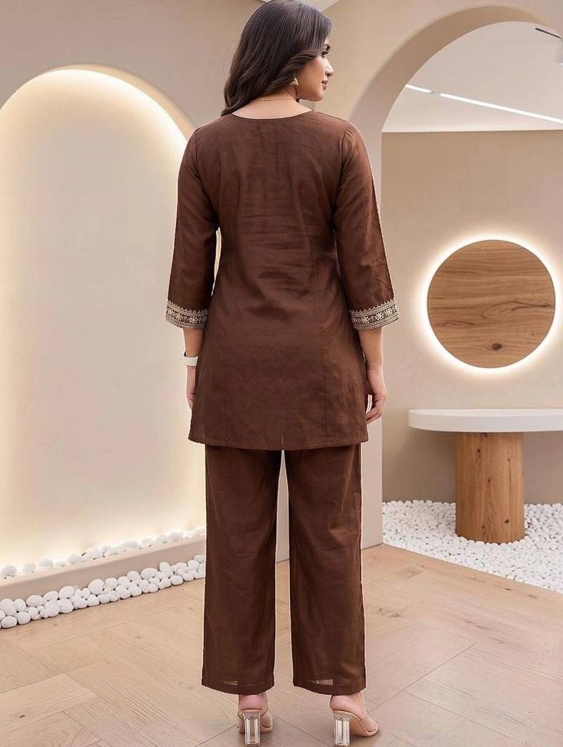 Women Ethnic Motifs Embroidered Regular Thread Work Kurta with Palazzos & With Dupatta