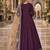 Purple embroidered tapeta silk semi stitched anarkali suit