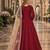 Maroon embroidered tapeta silk semi stitched anarkali suit