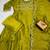 Olive silk blend embroidered kurta set
