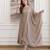 Grey silk blend embroidered kurta set