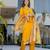 Yellow chanderi embroidered kurta set