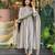 Grey viscose embroidered kurta set