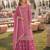 Pink embroidered faux georgette semi stitched salwar suit