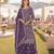 Lavender embroidered faux georgette semi stitched salwar suit