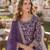 Lavender embroidered faux georgette semi stitched salwar suit