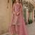 Pink embroidered net semi stitched salwar suit
